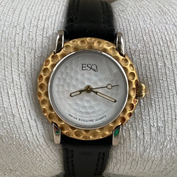 ESQ Swiss ESQUIRE Quartz Ladies Wristwatch Analog Women Watch Golf Ball Face